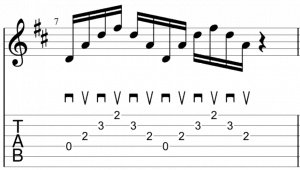 alternate picking 4 strings 2